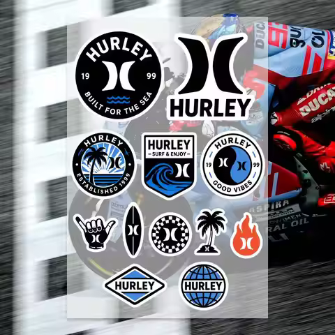 H-Hurley Japanese Motorcycle Sticker Suitable for Motorcycle Body Reflective Car Sticker Helmet Deca