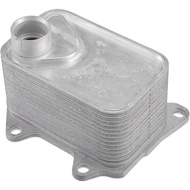 Engine Oil Cooler, Transmission Oil Cooler No.06L117021C for A3 A4 A5 Aluminum Alloy Silver Tone, 1 