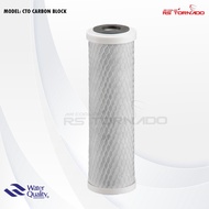 10" CTO Activated Carbon Block Filter - 5 Micron - Filter Replacement Universal