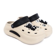 BB DOUBLE รูรองเท้าผู้หญิงแพลตฟอร์มด้านนอกสวมใส่ 2025 ใหม่ลื่นยชายหาดแฟชั่นความสูง อีวา กระเป๋าหัวรอ