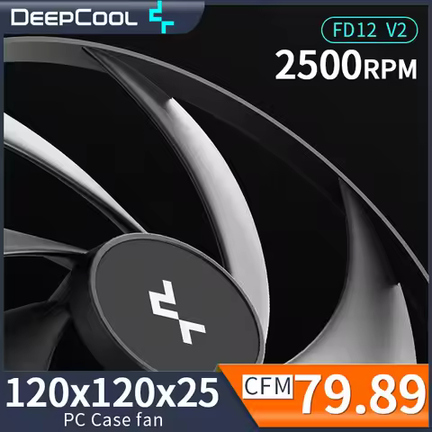 DeepCool FD12 V2 Silent Ring PC Case Fan PWM 500-2500rpm Large Air Volume Dynamic Balance Cooling Fa