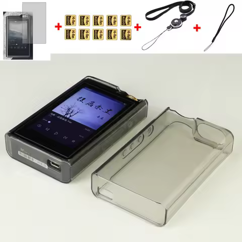 for Lotoo Paw Gold Touch Soft TPU Protective Shell Skin Case Cover with Front Tempered Glass