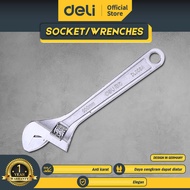 Deli Adjustable Wrench/Kunci Inggris 6/8/10/12 inch Carbon Steel DL0XXA /Alat Perkakas