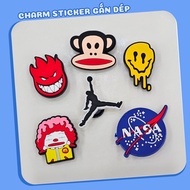 Charm attached to cross sandals, sticker for C86 model sandals with many themes