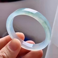 冰種玉鐲 天然翡翠玉鐲 A玉 手鐲 • 冰種飄花翡翠方鐲 童鐲