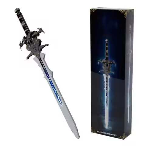 Creative Game Frostmourne Model MOC-1500 Lich King Arthas Death Knight Sword Building Blocks Set Puz