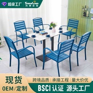 ST/📍Nordic Occasional Table and Chair Natural Marble Table Milk Tea Shop Coffee Shop4People6Dining Room Table and Chair