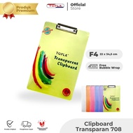Topla Clipboard Transparan 708 Papan Dada Alas Ujian Lucu Papan Jalan Premium Papan Jalan Sekolah