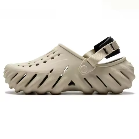 Crocs Echo Clog: Lightweight, Non-Slip Outdoor Sandals for Men and Women in Beige and Black 207937-2
