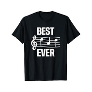 Best Dad Ever Music Shirt Notes Funny Fathers Day Gift T-Shirt