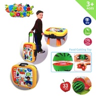 Fruits Toys EZ Tool Box Funny Game Suitcase Pretend Play Set 33pcs 4-in-1