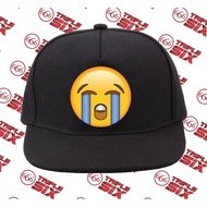 Cotton Emoji Cry Snapback Hat