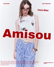 AMISOU Dice Tank Top เสื้อกล้ามทรงวินเทจ 90s