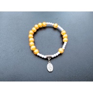 G522 ROSARY BRACELET MOTHER MARY MOTE WORLD BALL