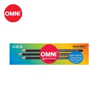 OMNI BLACK STICK PREMIUM EXAM-READY 2B Graphite Pencil, 12 pcs per box.