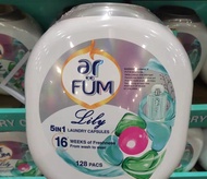 ar fum lily scent 5in1 laundry detergent capsule 128 pods