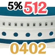10pcs Chip resistor smd 512 5K1 5% size 0402 1005 5.1Kohm 5.1K ohm 5.1 Khom 5.1Kohm 5.1Kohm 5.1K ohm