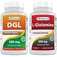 Best Naturals DGL Chewable 0 mg & L-Glutamine 00 mg