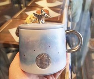 Starbucks 星巴克 夢幻星空系列 雙魚尾藍色星空馬克杯 咖啡杯 紫色