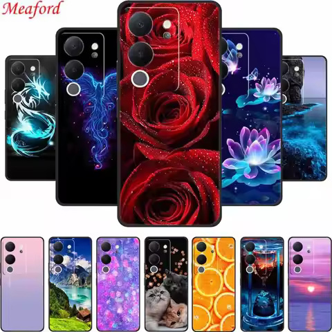 Phone Case For Vivo V30 Lite 5G Back Cover Case Shockproof Black Silicone Soft Funda For Vivo V30 Li