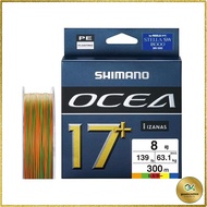 Shimano PE Line Ocea 17+ PE 300m LD-A71Y Size 8 (139lb) 5 Color Options