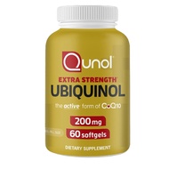 Qunol Ubiquinol CoQ10 200mg 60 Softgels, Essential for Energy Production, Natural Supplement Active 