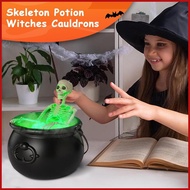 Halloween Skeleton Cauldrons Decoration Witches Potion Figurines Halloween Decor Decorative Statues 
