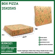 Paper Box Pizza Box B20K3Z1 Motif No Lamination (25X25X5 cm)