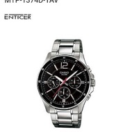 [2YEARS WARRANTY] Original Casio MTP-1374D-1AV Men Watches STAINLESS STEEL Watch 1374D 1374 MTP-1374