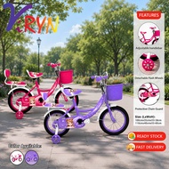 GDeal 14 & 16 Inch Bicycle Children Princess Kids 4 wheels Road Bike Outdoor Ride Adjustable Seat Ba