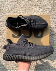 全新現貨adidas originals Yeezy Boost 350 V2 黑天使"Black" 低幫休閒鞋 男女同款 黑色