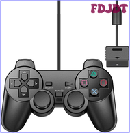 FDJDT Controller for PS2 Wired Controller for Sony Playstation PS2 with Dual Vibration USB Wired Joy