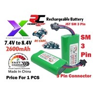 RC Battery Pack 2S1P 7.4V 8.4V 2600mAh 2.6AhLithium Ion Battery Aircraft Boat Remote Control Off-roa