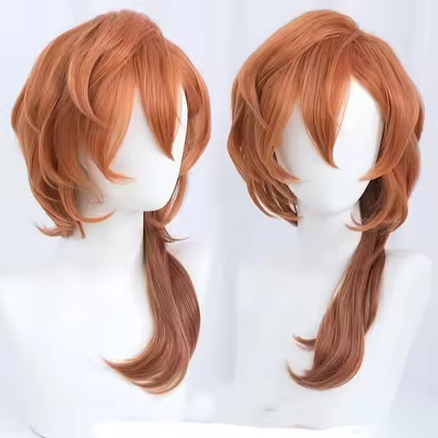 High Quality Anime Bungo Stray Dogs Chuya Nakahara Chuuya Cosplay Wig Heat Resistant Synthetic Hair 