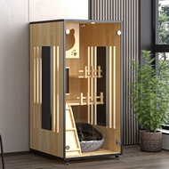 Solid wood cat cage Oversized luxury cat cage for villa cat cage home cat house cat nest