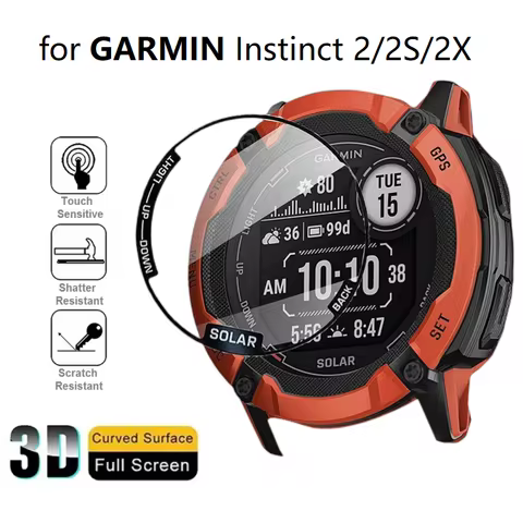 3PCS 3D Curved Edge Screen Protector for Garmin Instinct 2X / Instinct 2s /Instinct 2 Smartwatch Ful