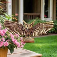 (warmtree) 1Pcs Vintage Brass Animal Statue Antique Copper Flying Owl Figurines Home Decor Small Orn