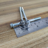 MESIN FLANGE ENGINE BLOCK BOLT Bolt M6X70 CVT M6 X 70 KEY 8 HAT 7 CM 7CM HAT 6X70 WHITE FLANGE Bolt 