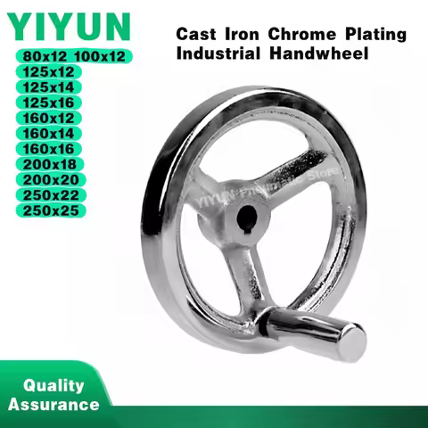 1pc 80x12 100x12 125x12 125x14 125x16 160x12 160x14 160x16 200x18 Cast Iron Chrome Industrial Handwh