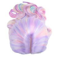 Colorful Rainbow Wig European &amp American Cosplay Wig Wavy Curly Wigs Cute Girl Daily Party Wig