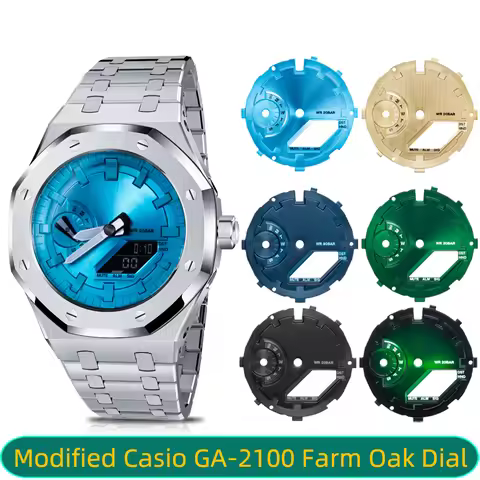 For Casio G-SHOCK GA-2100 GA-2110 The 3rd 4th Watch Case Parts Waffle Dial GA2100 GA2110 Inner Shado