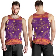 Vintage New 3D Fijian Tapa Style Flag Printing Tank Top Fijian Pride Graphic Men Gym Clothing Kid Fa