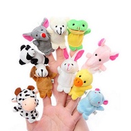 Baby Plush Toys Different Cartoon Animal Velvet Finger Puppets For Children Play Soft Kids Dolls Edu