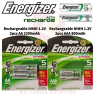 Energizer Extreme AA 2300mAh, AAA 800mAh 1.2V NI-MH Rechargeable Batteries Pre-Charged Battery