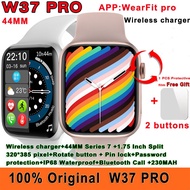 ZZOOI Original iwo W37 Pro Smart Watch Two Button 44mm Series 7 Wireless Charger Bluetooth Call IP68 Waterproof Password Smartwatch
