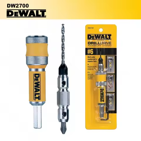 DEWALT DW2700 Drill Bit Set 6pc Complete Wood Drill Bits 6mm Accessories Countersink