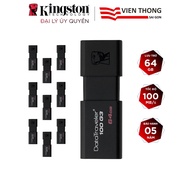 Set of 10 USB 3.0 Kingston DT100G3 64GB upto speed 100MB/s - Official distributor