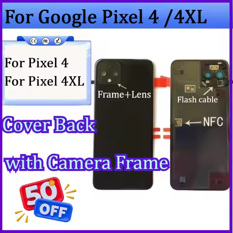 For Google Pixel 4 Battery Cover Back Housing Rear Case For Google Pixel 4XL Back Battery Door with 