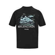 巴黎世家Balenciaga 素描鞋子印花短袖T恤 代購