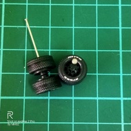 Hot wheels Rim BBS LETTERING long axle fit For JDM scale model 1/64 nitto & dunlop Writing Size 10mm